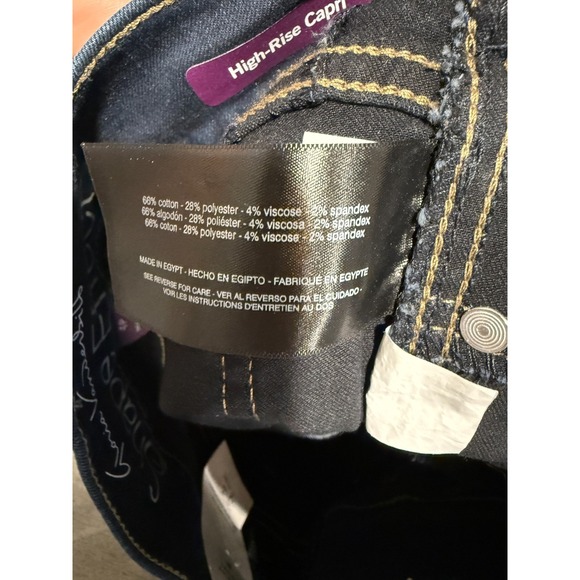 Gloria Vanderbilt Capri Jeans Women Size 4P Blue Denim Shape Effect High Waisted - Picture 6 of 12